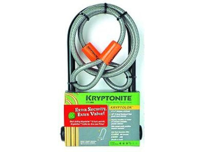 KRYPTONITE KRYPTOLOK SERIES 2 STD U-LOCK & 4 FOOT FLEX CABLE