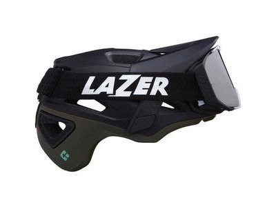 Lazer Jackal KinetiCore Helmet, Matt Blue/Green click to zoom image