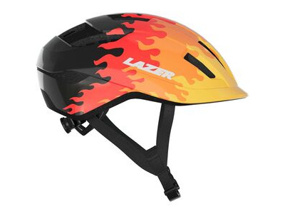 Lazer J1 KC Helmet, Flames, Uni-Youth Red Flames click to zoom image