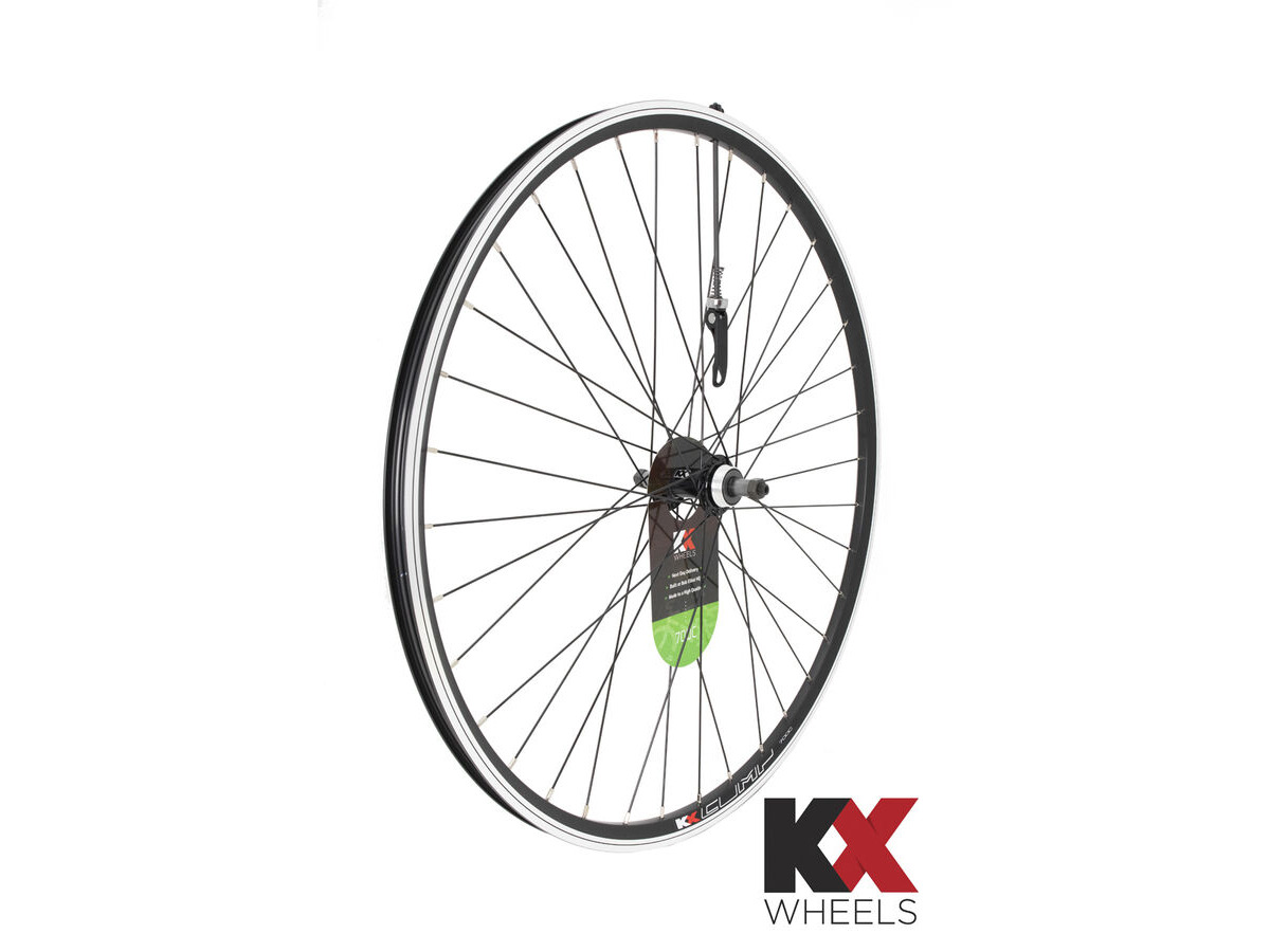 KX Hybrid 700C Doublewall Q/R Screw On Wheel Rim Brake (Rear) BLACK click to zoom image