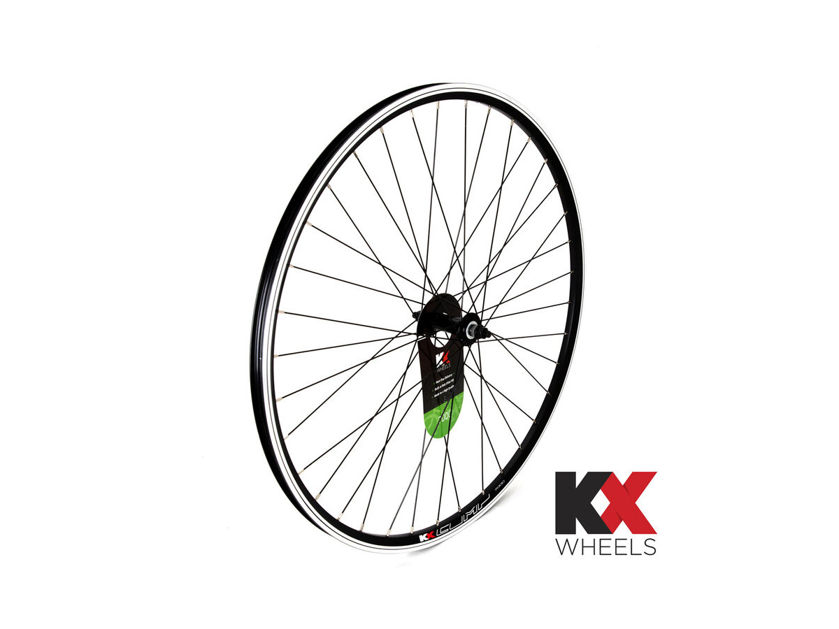 KX Hybrid 700C Doublewall Solid Axle Wheel Rim Brake in Black (Front) BLACK click to zoom image