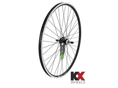 KX Hybrid 700C Doublewall Solid Screw On Wheel Rim Brake in Black (Rear) BLACK