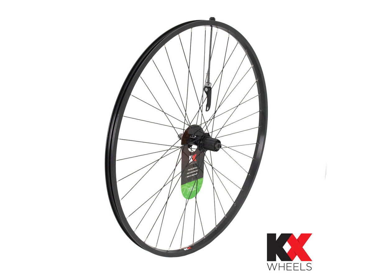 KX Hybrid 700C Singlewall Q/R Cassette Wheel Rim Brake (Rear) BLACK click to zoom image