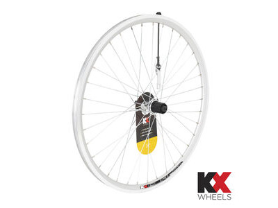 KX MTB 26" Doublewall Q/R Cassette Wheel Rim Brake (Rear) SILVER