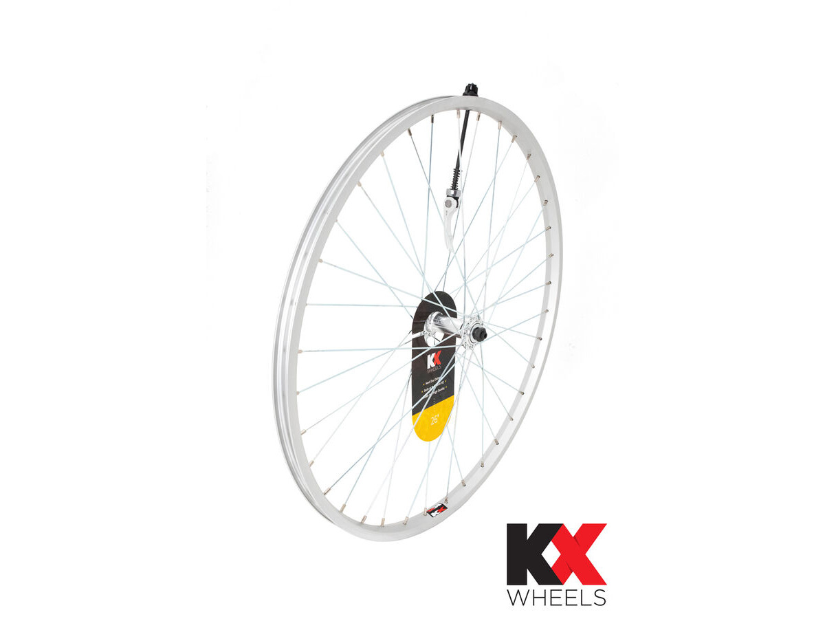 KX MTB 26" Singlewall Q/R Wheel Rim Brake (Front) SILVER click to zoom image