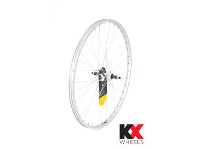 KX MTB 26" Singlewall Solid Axle Screw On Wheel Rim Brake (Rear) SILVER