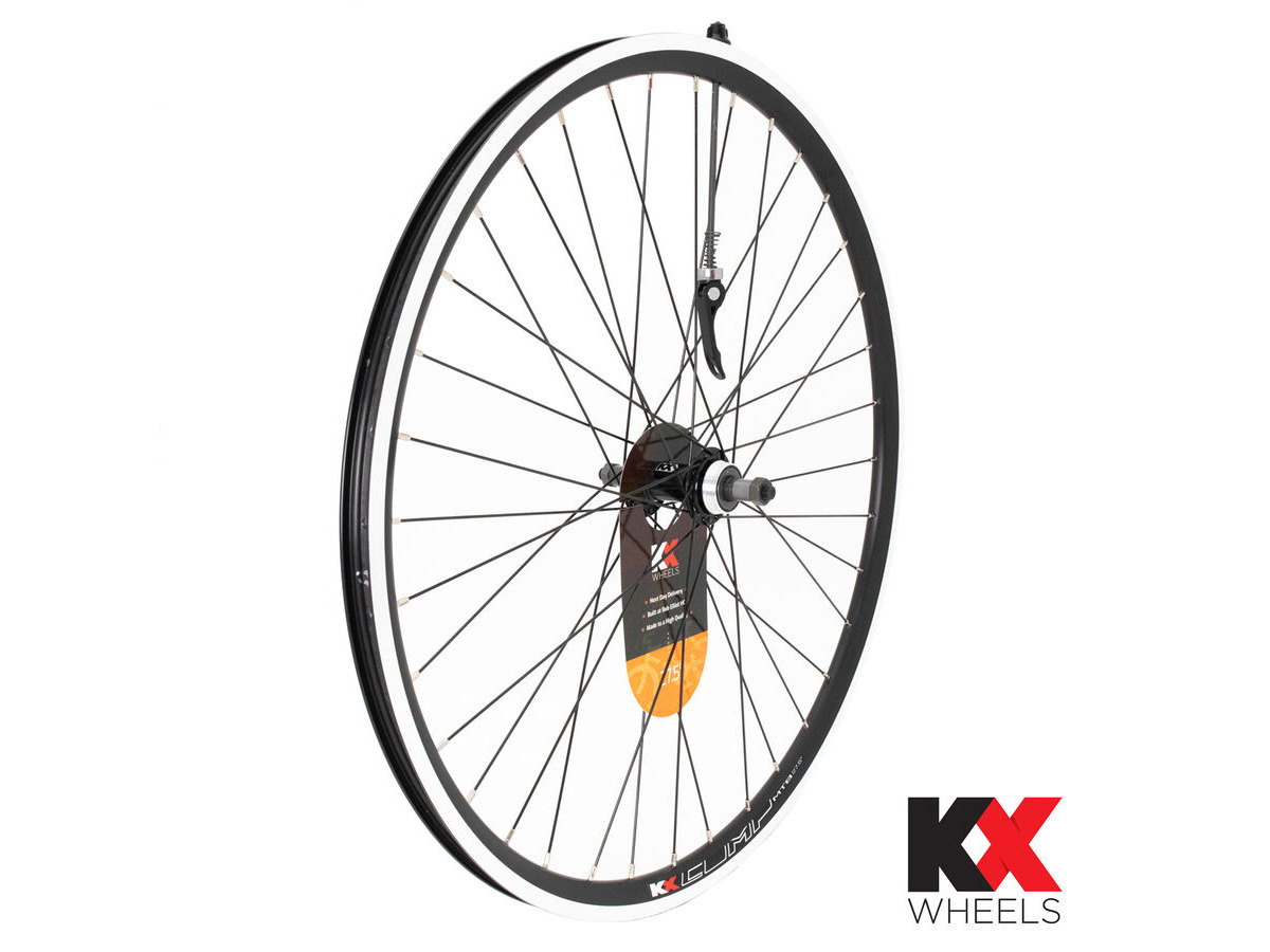 KX MTB 27.5" 650B Doublewall Q/R Screw On Wheel Rim Brake in Black (Rear) click to zoom image