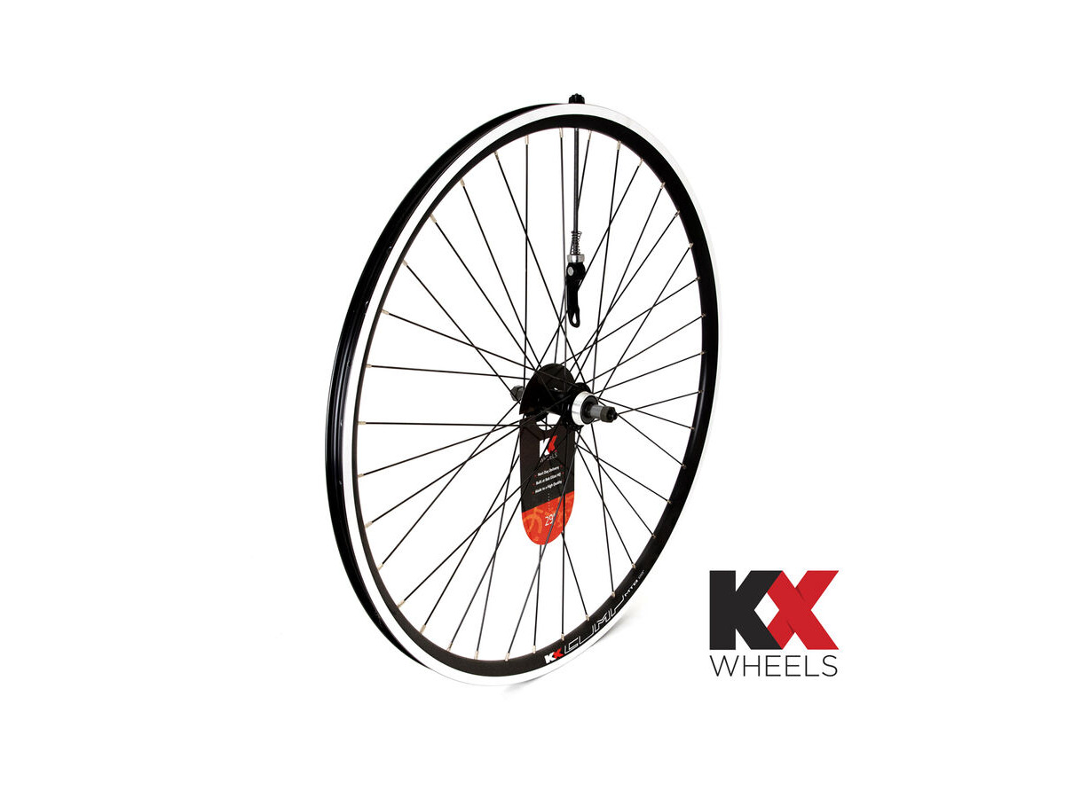 KX MTB 29" 29er Doublewall Q/R Screw On Wheel Rim Brake in Black (Rear) click to zoom image