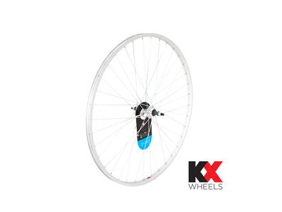 KX Road 27 x 1 1/4" Singlewall Solid Axle Screw On Wheel Rim Brake in Silver (Rear)