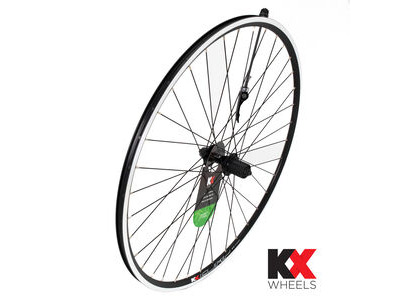 KX Road 700C Doublewall Q/R Cassette Wheel Rim Brake (Rear) BLACK