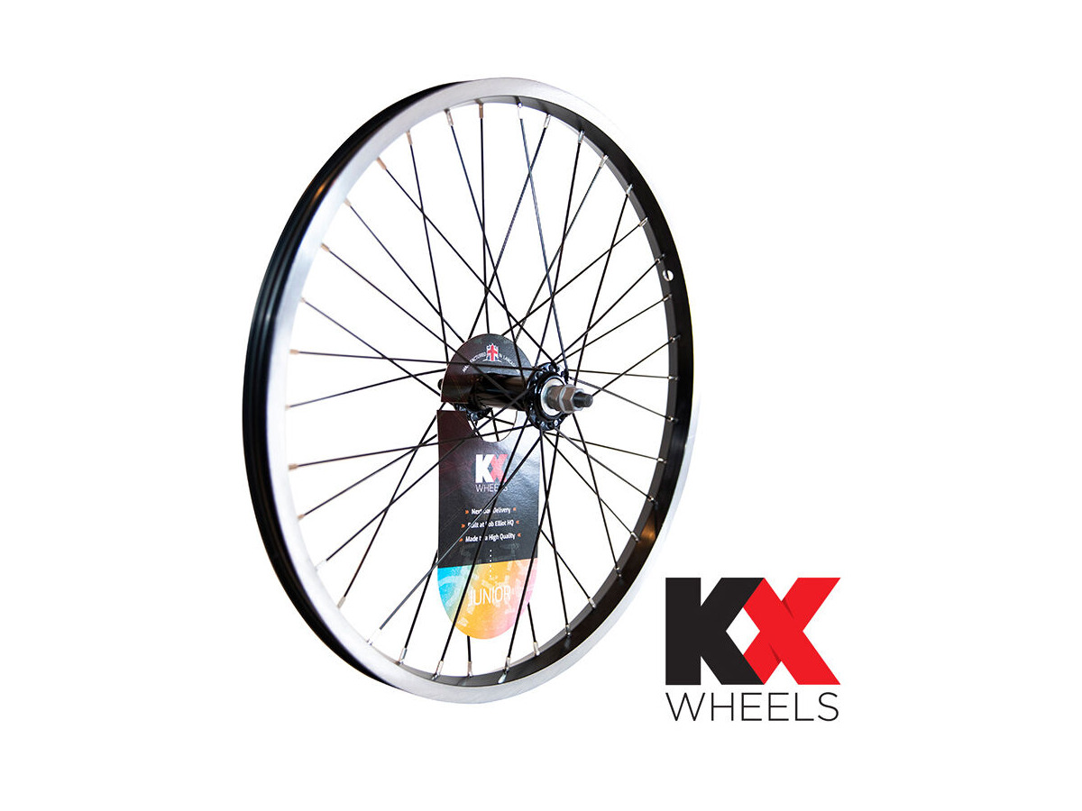 KX Junior 20" Singlewall Solid Axle Wheel Rim Brake in Black (Front) click to zoom image