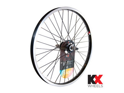 KX Junior 20" Singlewall Solid Axle Screw On Wheel Rim Brake in Black (Rear)