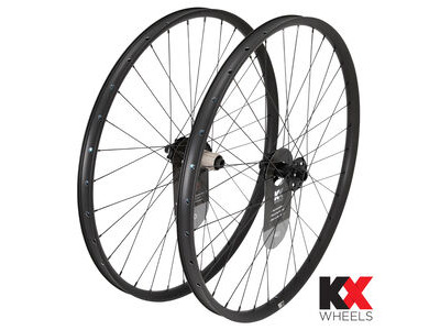KX Pro 27.5" MTB Disc Tubeless Thru Axle Wheels in Black