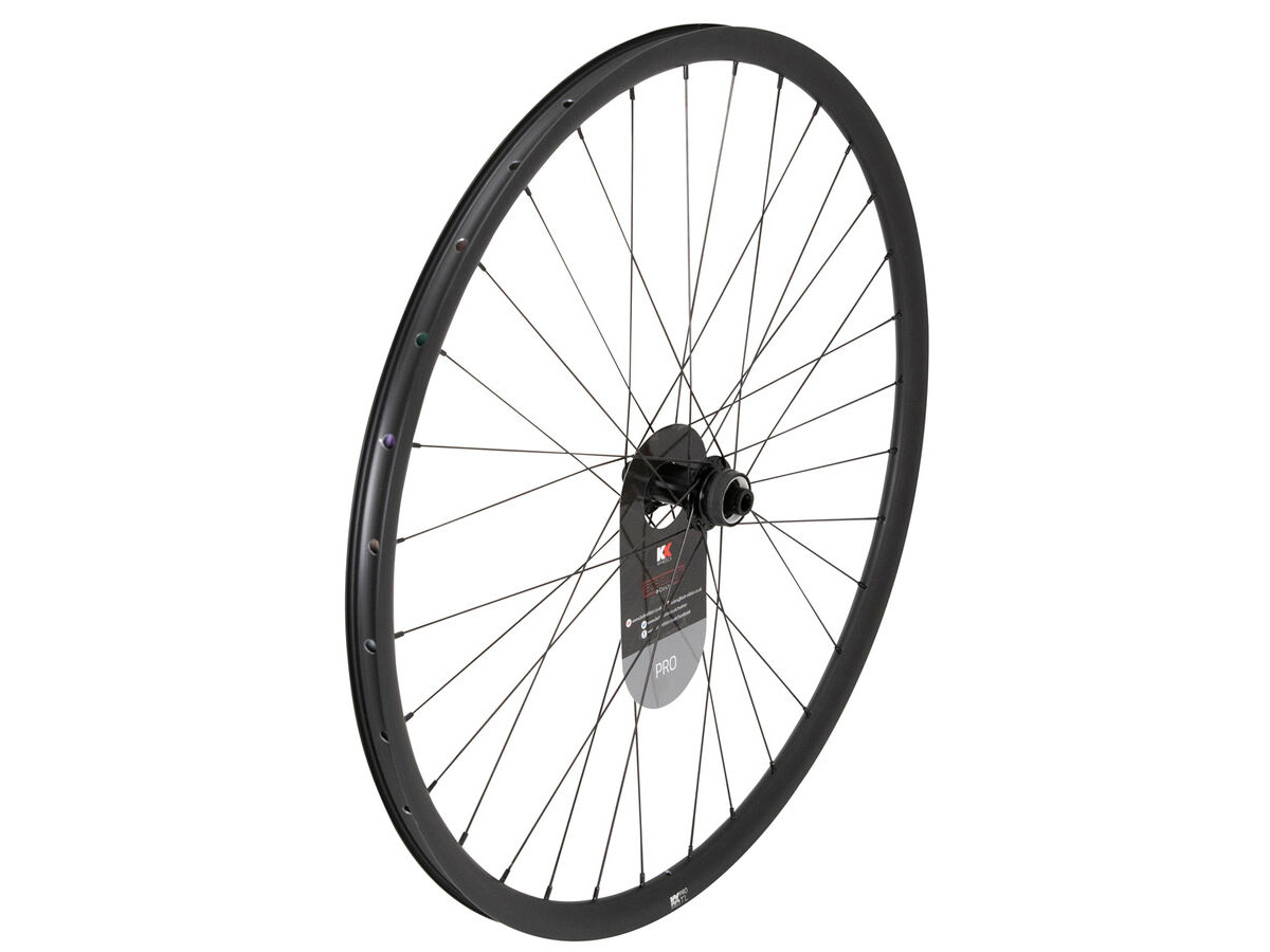 KX Pro Gravel Disc Tubeless Thru Axle Wheels in Black Front click to zoom image