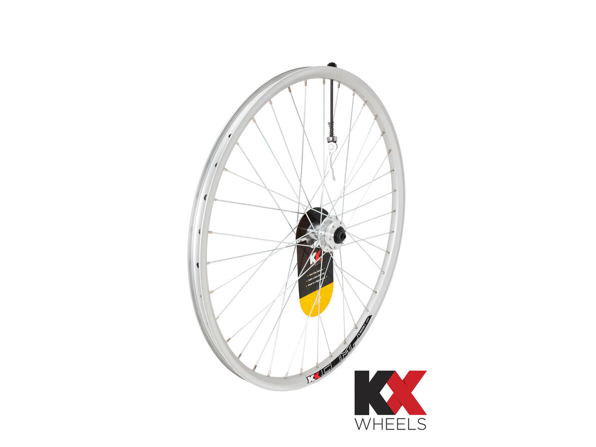 KX MTB 26" Doublewall Q/R Wheel Disc Brake (Front) in Silver click to zoom image