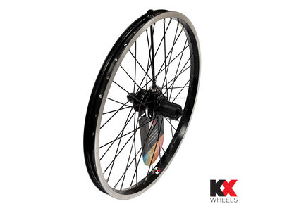 KX Junior 20" Singlewall Q/R Cassette Wheel Rim Brake in Black (Rear)