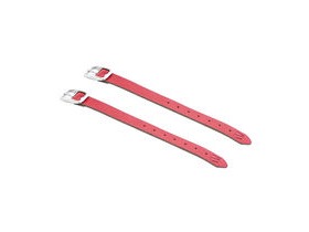 M-PART Leather basket straps, high quality, universal fit Red