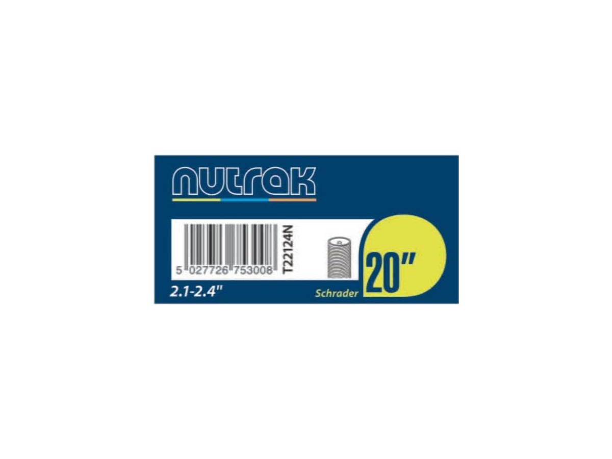 Nutrak 20 x 2.1 - 2.4 inch Schrader valve inner tube click to zoom image