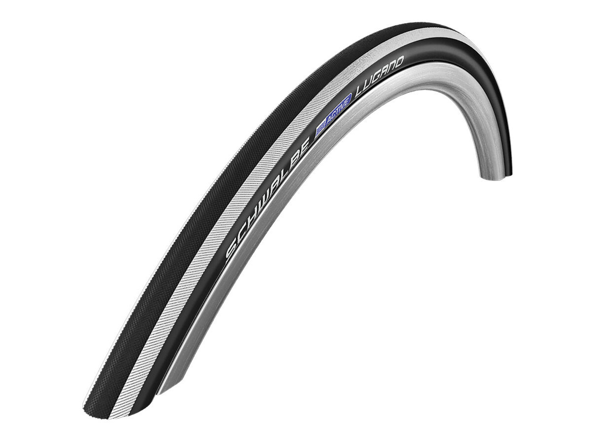 Schwalbe Lugano 700 x 23C White Stripes Wire Bead click to zoom image