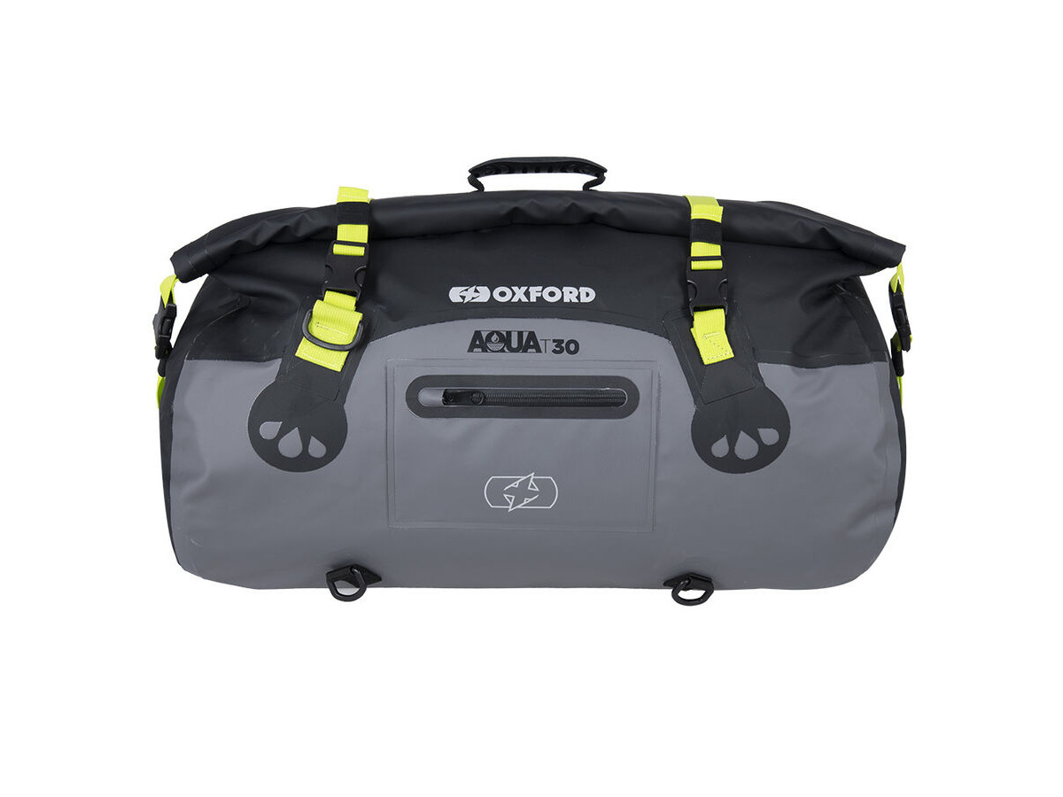 Oxford AQUA T-30 ROLL BAG - BLACK/GREY/FLUO click to zoom image